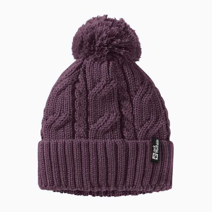 Czapka zimowa Jack Wolfskin Pompom midnight plum