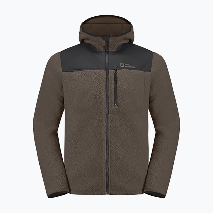 Bluza polarowa męska Jack Wolfskin Kammweg Pile Fz cold coffee