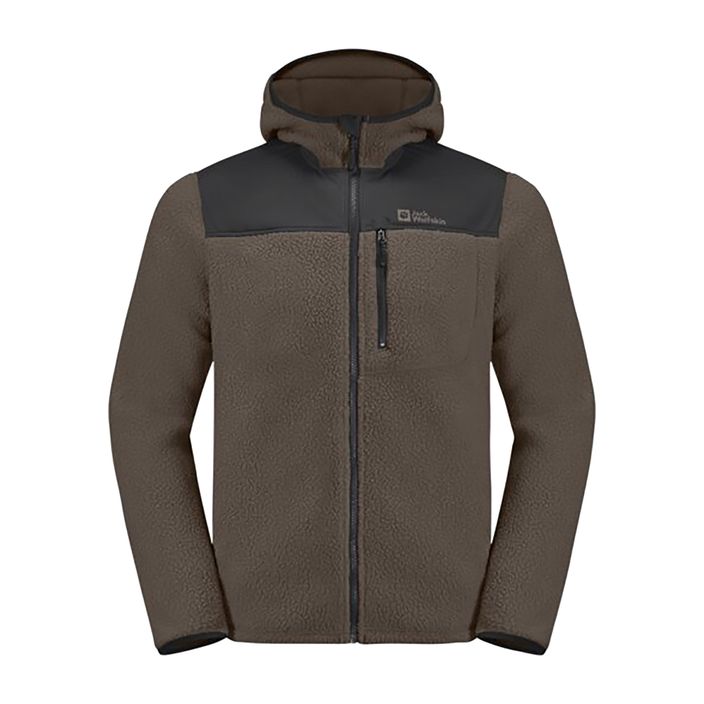 Bluza polarowa męska Jack Wolfskin Kammweg Pile Fz cold coffee 2