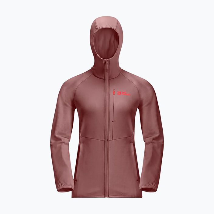 Bluza polarowa damska Jack Wolfskin Kolbenberg Hooded Fz mineral red 2