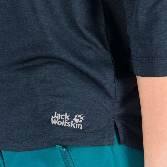 Koszulka trekkingowa damska Jack Wolfskin Pack & Go 3/4 night blue 5