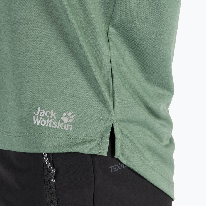 Koszulka trekkingowa damska Jack Wolfskin Pack & Go 3/4 hedge green 4
