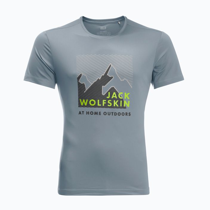 Koszulka trekkingowa męska Jack Wolfskin Peak Graphic storm grey 5