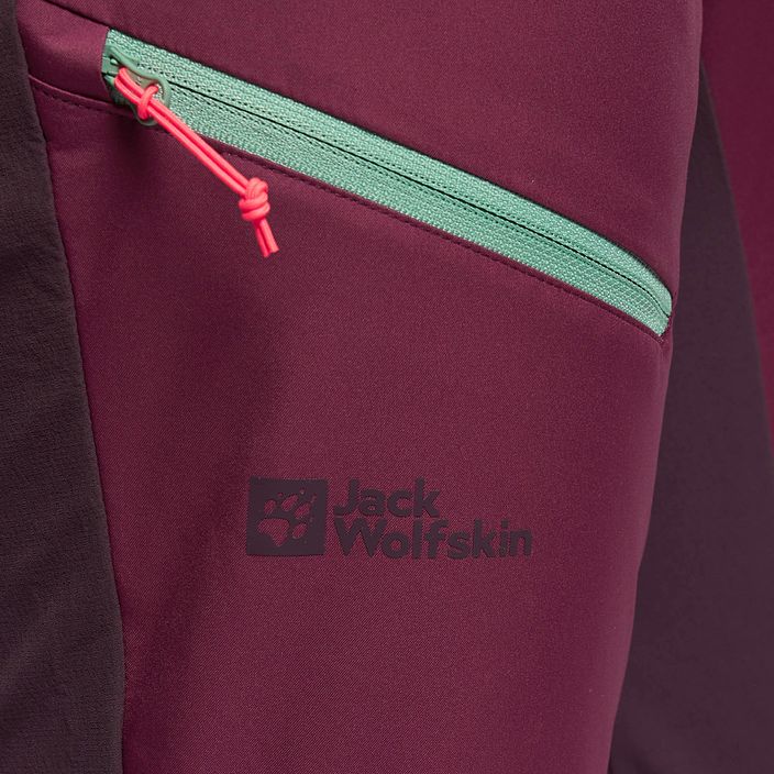Spodnie skiturowe damskie Jack Wolfskin Alpspitze wild berry 5