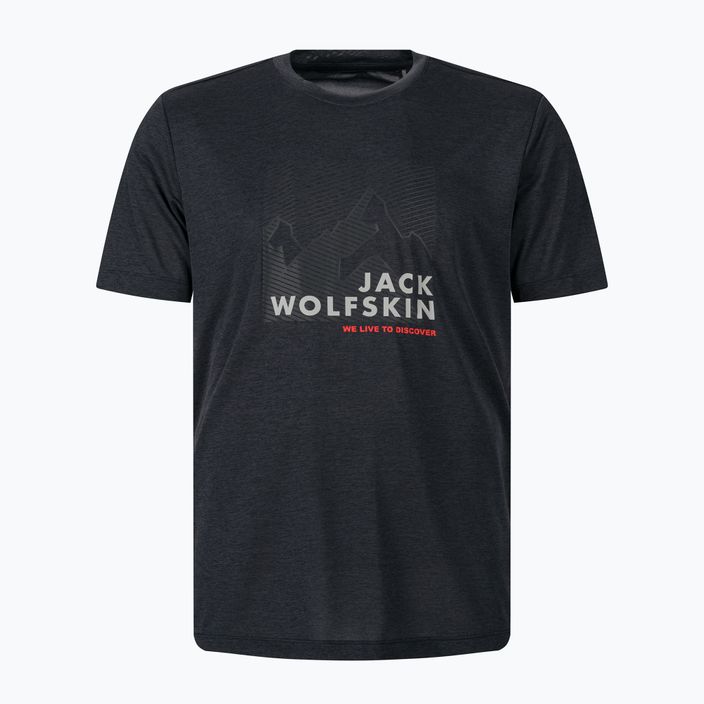 Koszulka trekkingowa męska Jack Wolfskin Hiking Graphic ebony 4