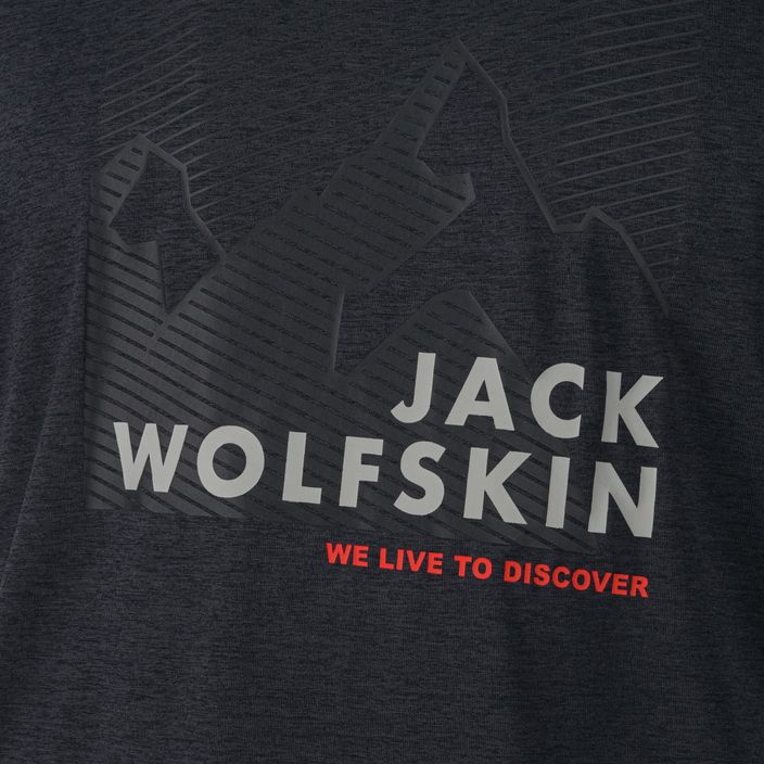Koszulka trekkingowa męska Jack Wolfskin Hiking Graphic ebony 6