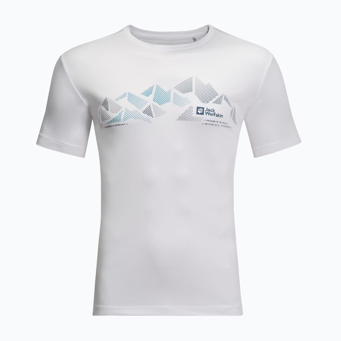 Koszulka trekkingowa męska Jack Wolfskin Peak Graphic white cloud 4