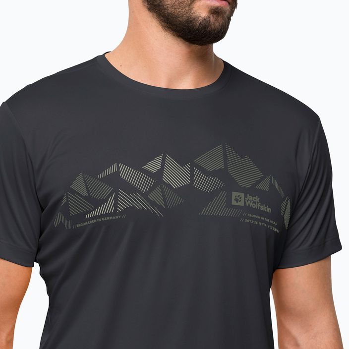 Koszulka trekkingowa męska Jack Wolfskin Peak Graphic phantom 3