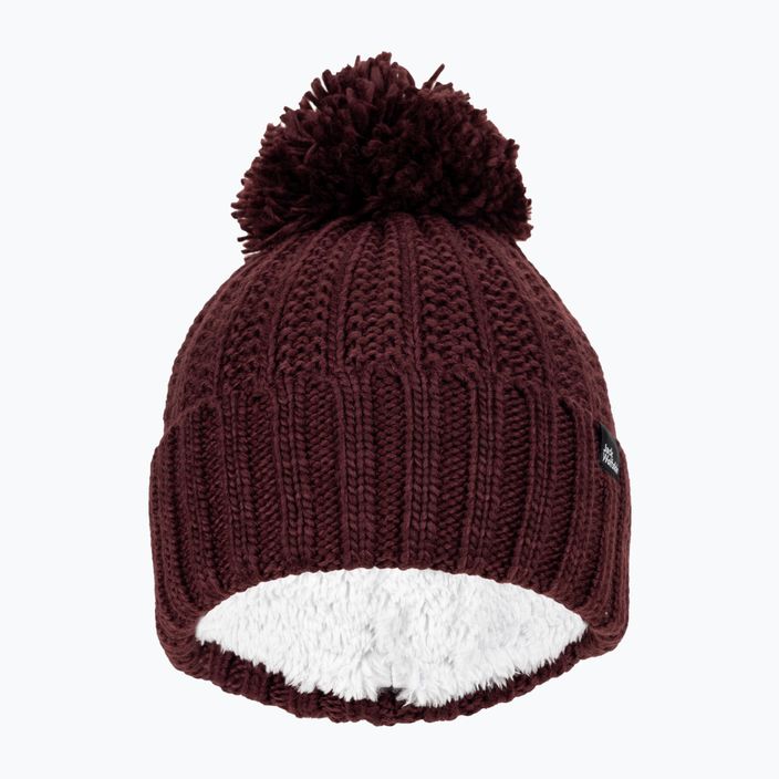 Czapka zimowa damska Jack Wolfskin Highloft Knit boysenberry 2