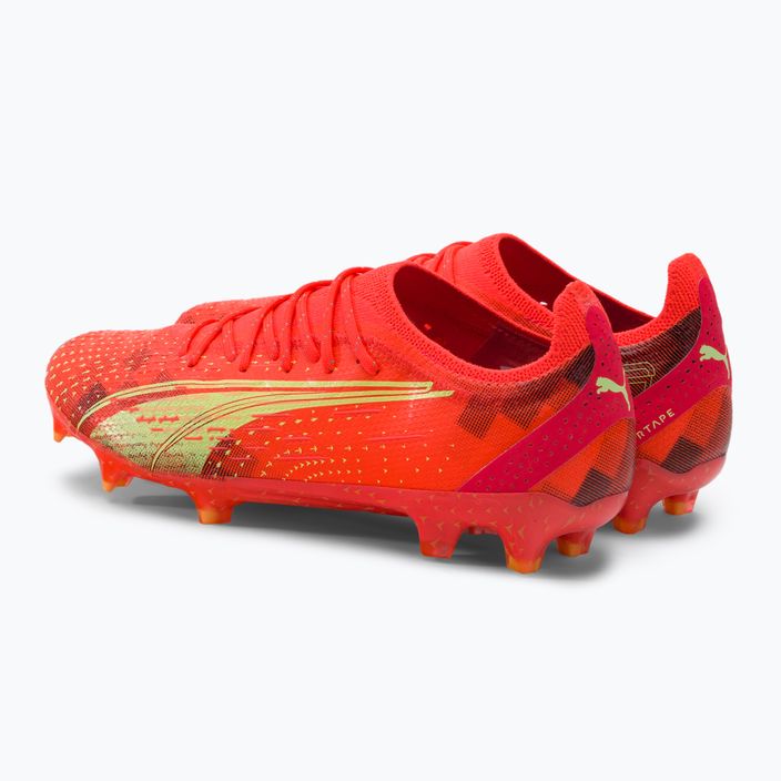 Buty piłkarskie męskie PUMA Ultra Ultimate FG/AG fiery coral/fizzy light 3