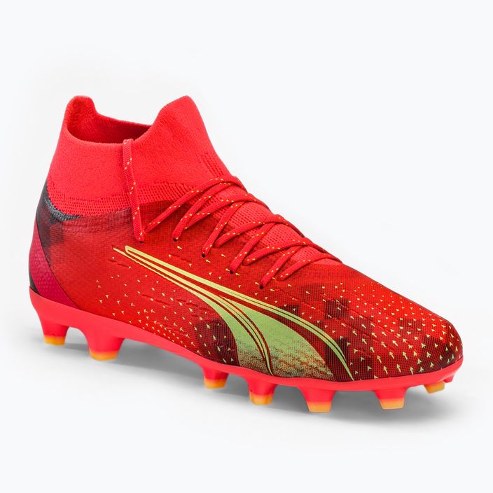 Buty piłkarskie dziecięce PUMA Ultra Pro FG/AG fiery coral/fizzy light/puma black