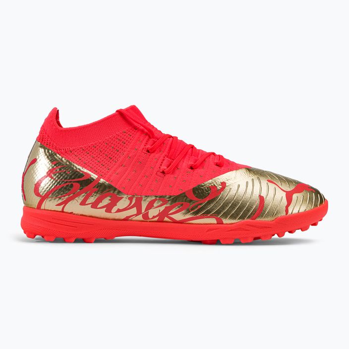 Buty piłkarskie dziecięce PUMA Future Z 3.4 Neymar Jr. TT fiery coral/gold 2
