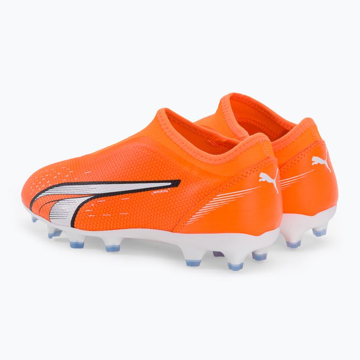 Buty piłkarskie dziecięce PUMA Ultra Match LL FG/AG ultra orange/puma white/blue glimmer 3