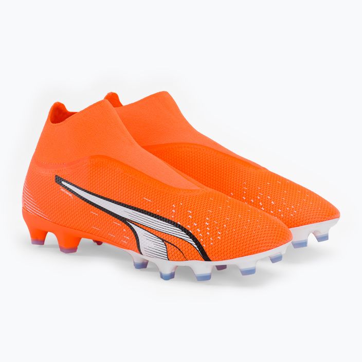 Buty piłkarskie męskie PUMA Ultra Match+ LL FG/AG ultra orange/puma white/blue glimmer 4
