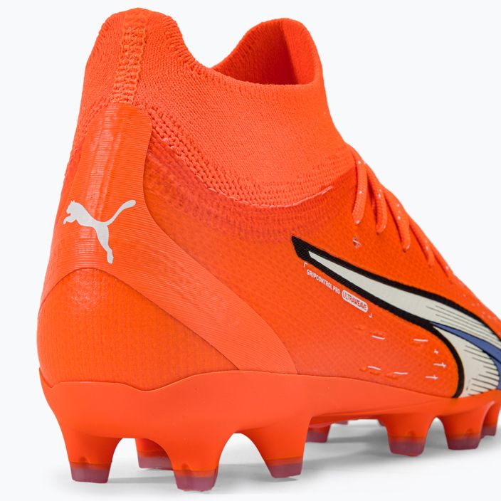 Buty piłkarskie dziecięce PUMA Ultra Pro FG/AG ultra orange/puma white/blue glimmer 9
