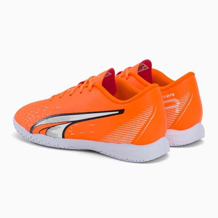 Buty piłkarskie dziecięce PUMA Ultra Play IT ultra orange/puma white/blue glimmer 3