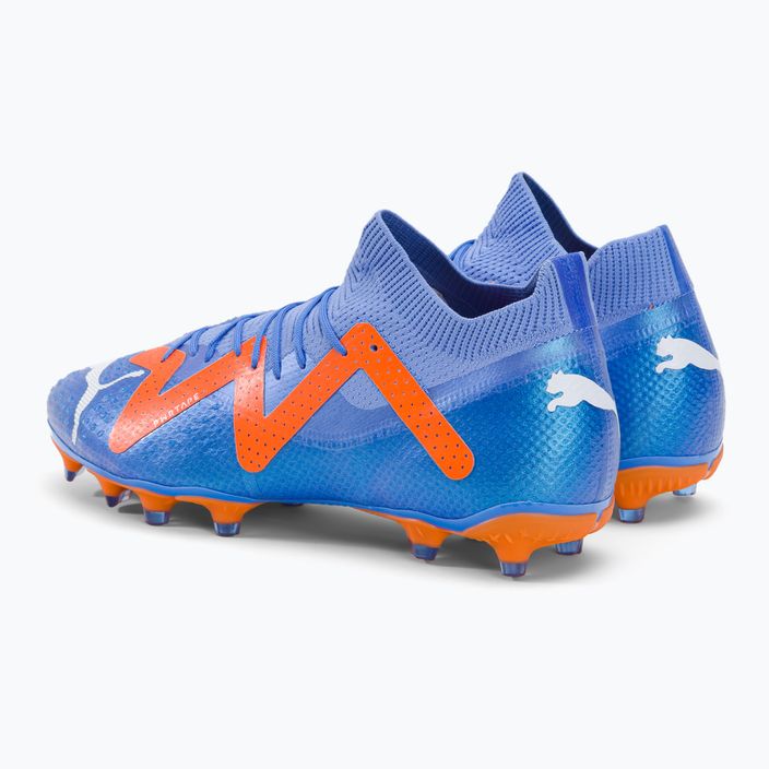 Buty piłkarskie męskie PUMA Future Pro FG/AG blue glimmer/puma white/ultra orange 3