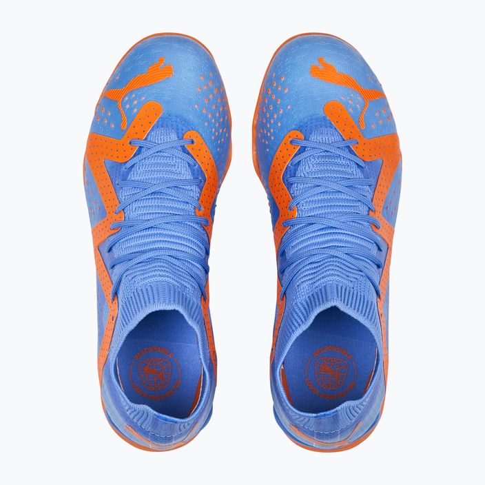 Buty piłkarskie dziecięce PUMA Future Match IT + Mid blue glimmer/puma white/ultra orange 14