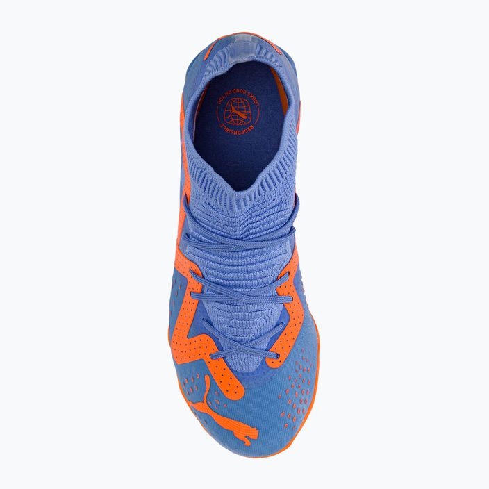 Buty piłkarskie dziecięce PUMA Future Match IT + Mid blue glimmer/puma white/ultra orange 6
