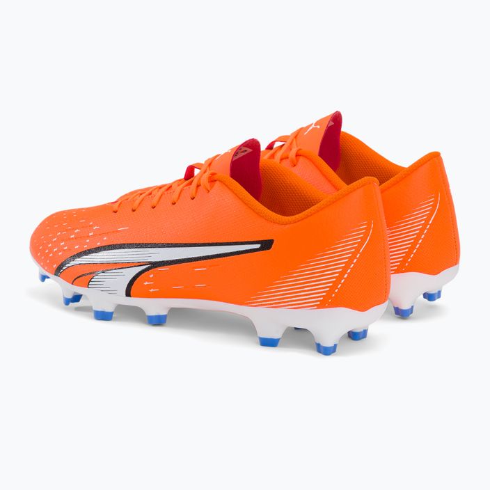 Buty piłkarskie męskie PUMA Ultra Play FG/AG ultra orange/puma white/blue glimmer 3