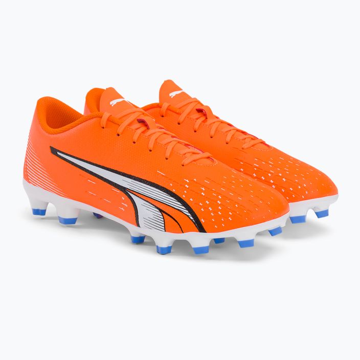 Buty piłkarskie męskie PUMA Ultra Play FG/AG ultra orange/puma white/blue glimmer 4
