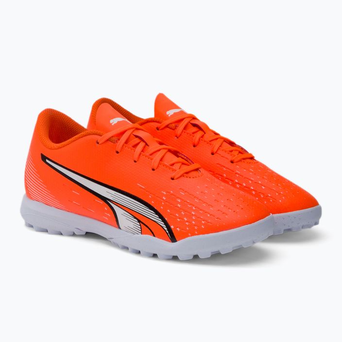Buty piłkarskie dziecięce PUMA Ultra Play TT ultra orange/puma white/blue glimmer 4