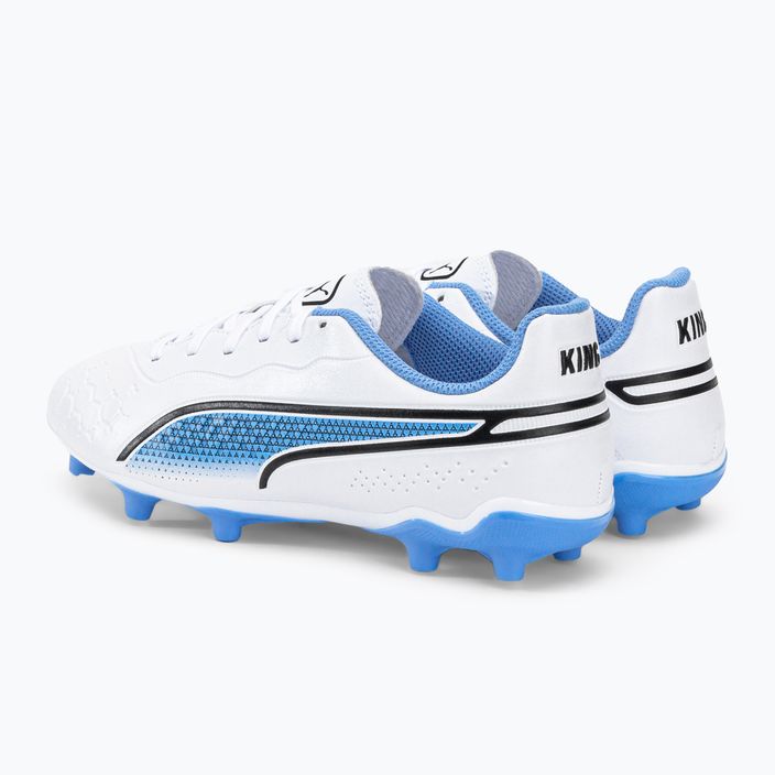 Buty piłkarskie dziecięce PUMA King Match FG/AG puma white/puma black/blue glimmer 3