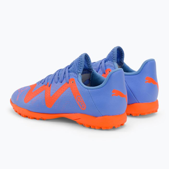 Buty piłkarskie dziecięce PUMA Future Play TT blue glimmer/puma white/ultra orange 3