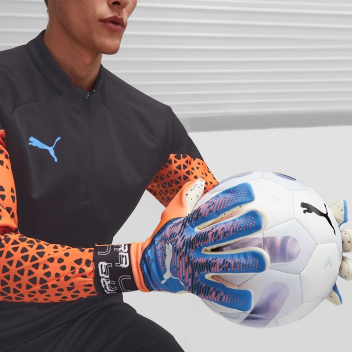 Rękawice bramkarskie PUMA Ultra Ultimate1 NC ultra orange/blue glimmer 3