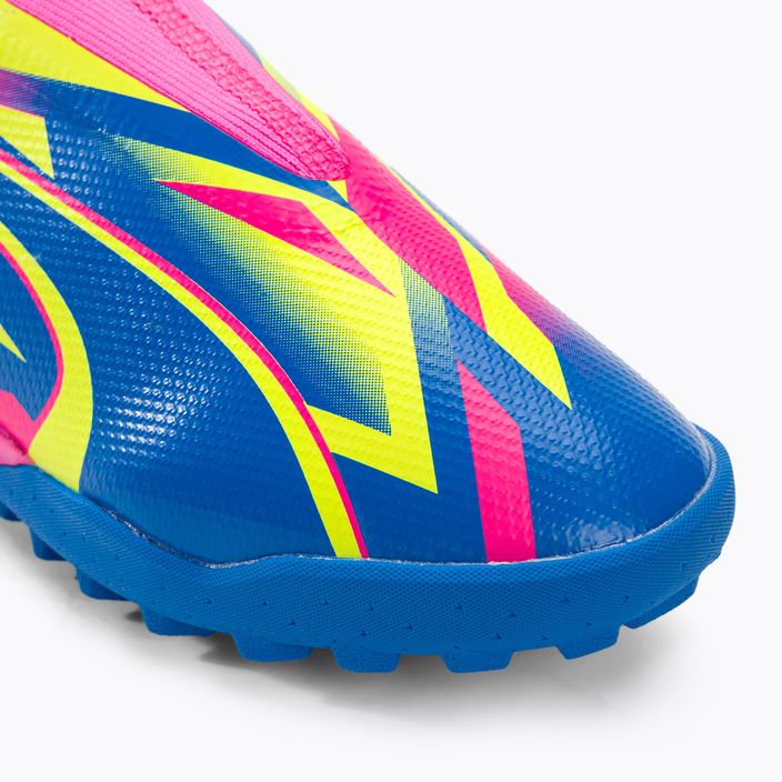 Buty piłkarskie dziecięce PUMA Ultra Match LL Energy TT + Mid luminous pink/ultra blue/yellow alert 7