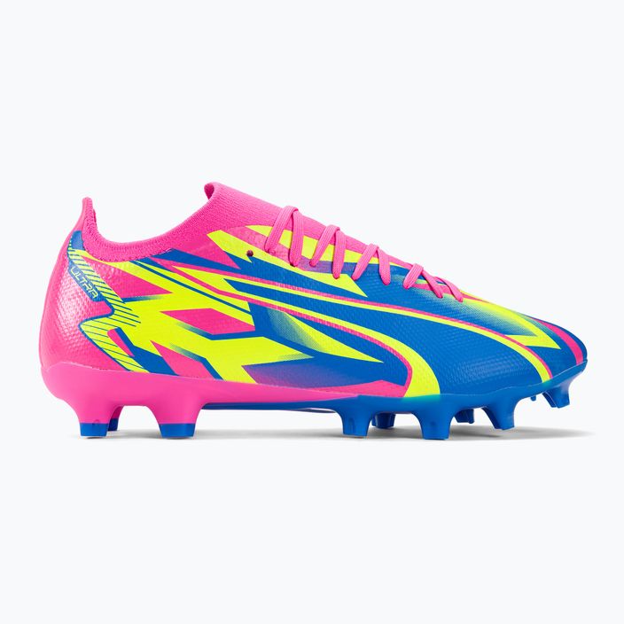 Buty piłkarskie męskie PUMA Ultra Match Energy FG/AG luminous pink/yellow alert/ultra blue 2
