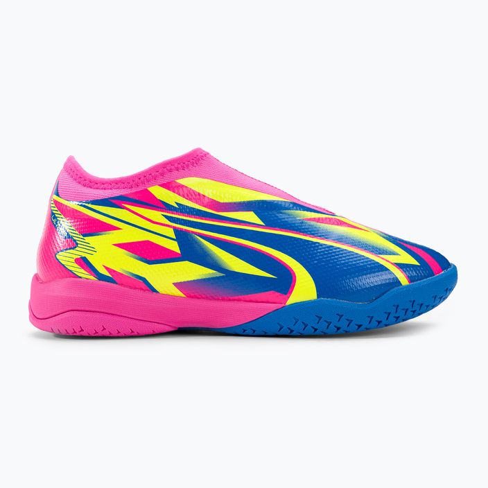 Buty piłkarskie dziecięce PUMA Ultra Match LL Energy IT + Mid luminous pink/ultra blue/yellow alert 2
