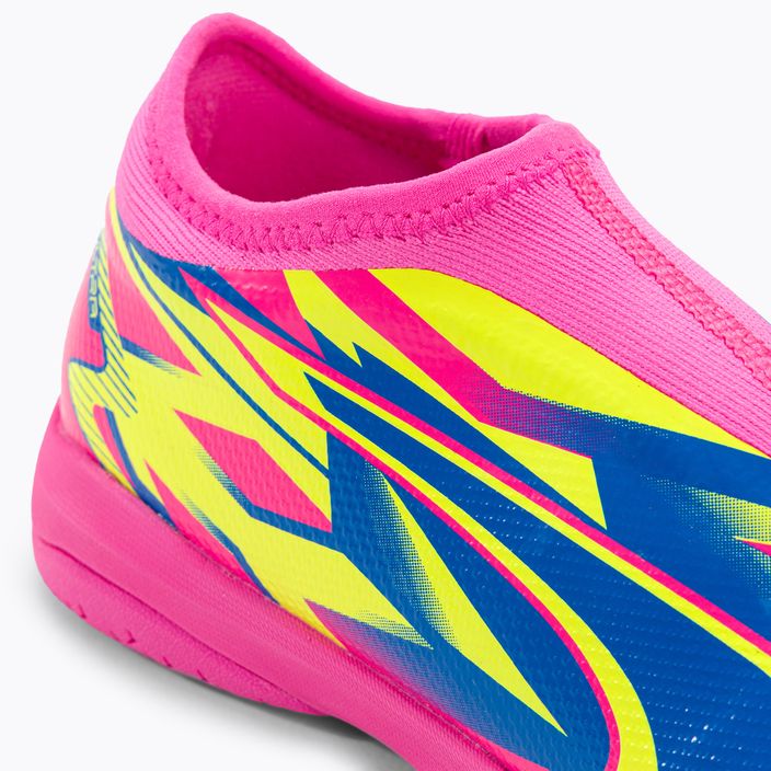 Buty piłkarskie dziecięce PUMA Ultra Match LL Energy IT + Mid luminous pink/ultra blue/yellow alert 8