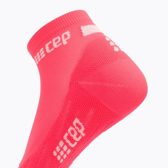 Skarpety kompresyjne do biegania damskie CEP 4.0 Low Cut pink 6