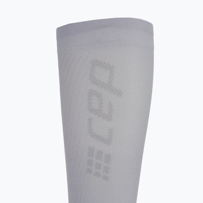 Opaski kompresyjne na łydki męskie CEP Ultralight carbon white 3
