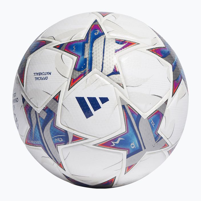Piłka do piłki nożnej adidas UCL PRO 23/24 white/silver metallic/bright cyan/royal blue rozmiar 5 2