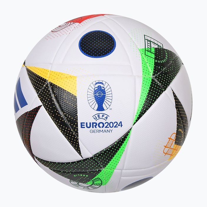Piłka do piłki nożnej adidas Fussballliebe League Box EURO 2024 white/black/glow blue rozmiar 4