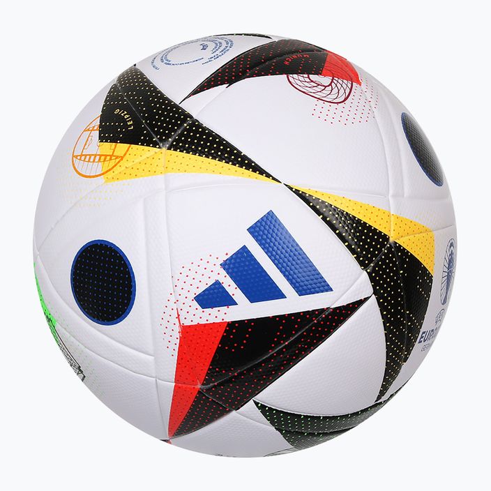 Piłka do piłki nożnej adidas Fussballliebe League Box EURO 2024 white/black/glow blue rozmiar 4 2