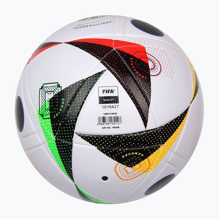 Piłka do piłki nożnej adidas Fussballliebe 2024 League Box EURO 2024 white/black/glow blue rozmiar 5 3