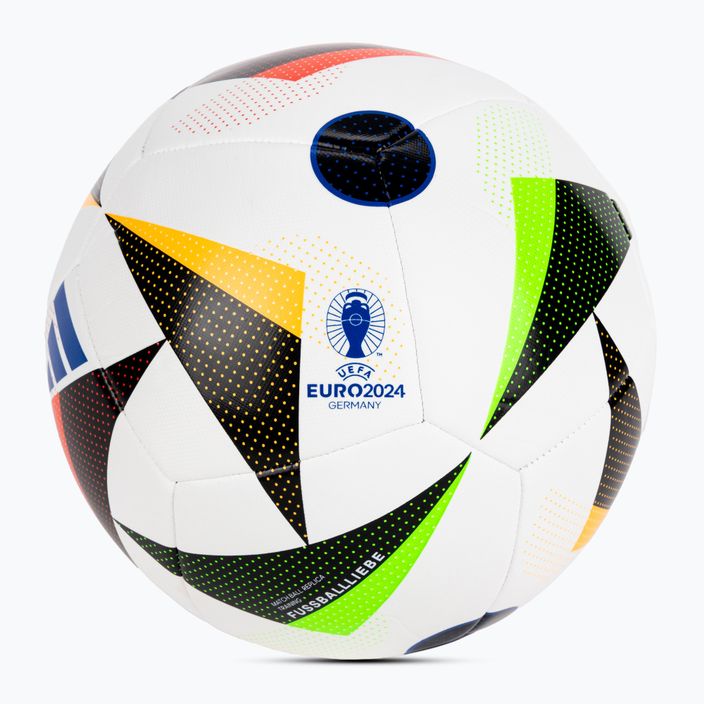Piłka do piłki nożnej adidas Fussballliebe Training EURO 2024 white/black/glow blue rozmiar 4