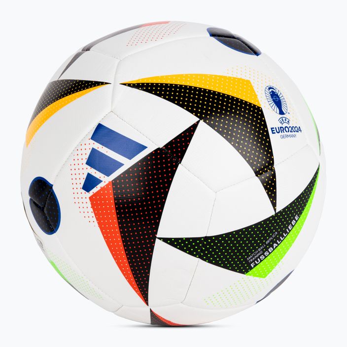 Piłka do piłki nożnej adidas Fussballiebe Trainig EURO 2024 white/black/glow blue rozmiar 4 2