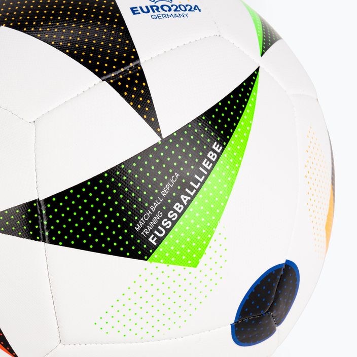 Piłka do piłki nożnej adidas Fussballiebe Trainig EURO 2024 white/black/glow blue rozmiar 5 3