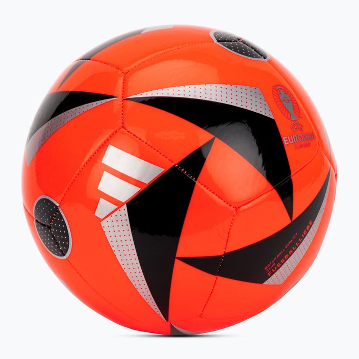 Piłka do piłki nożnej adidas Fussballiebe EURO 2024 solar red/black/silver metallic rozmiar 4 2