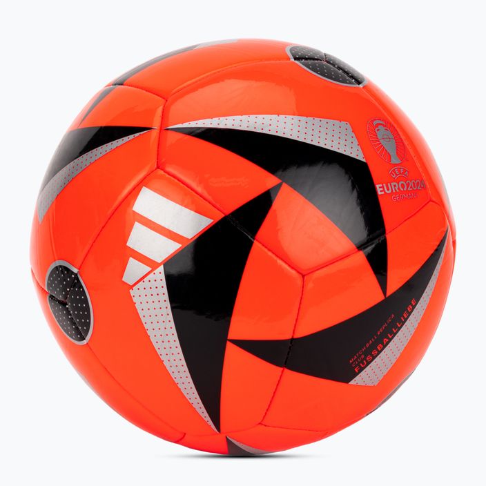 Piłka do piłki nożnej adidas Fussballiebe Trainig EURO 2024 solar red/black/silver metallic rozmiar 5 2