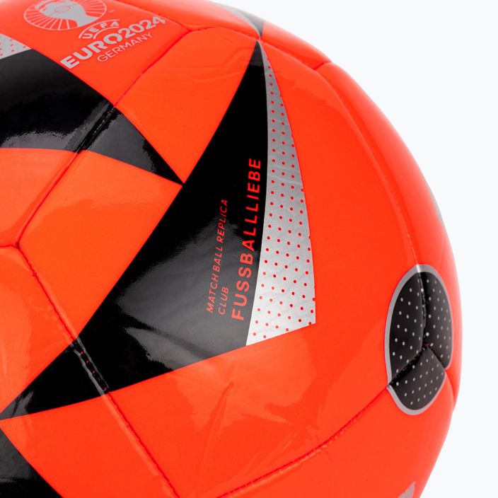 Piłka do piłki nożnej adidas Fussballiebe Trainig EURO 2024 solar red/black/silver metallic rozmiar 5 3