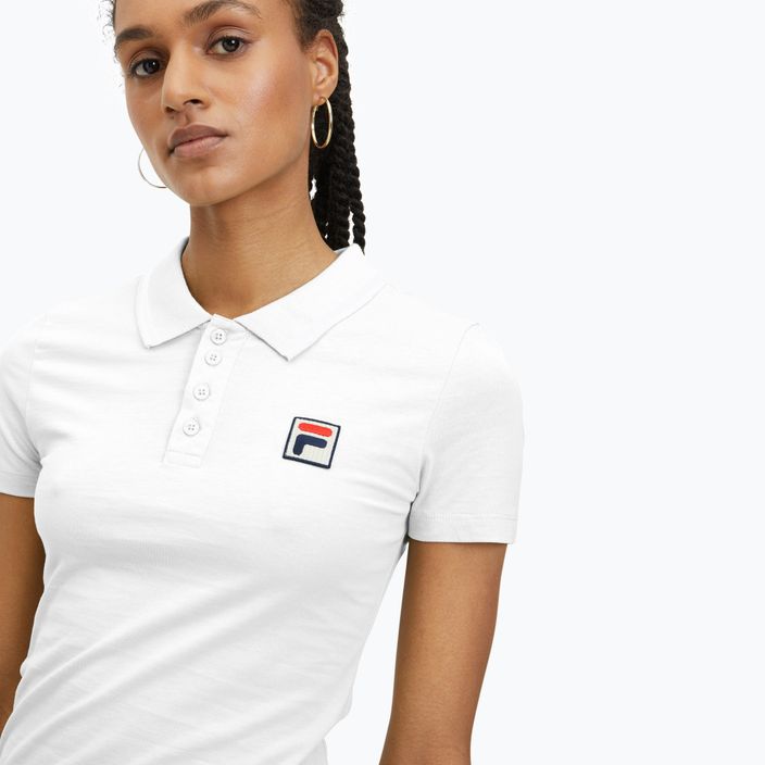 Koszulka polo damska FILA Leuben bright white 4