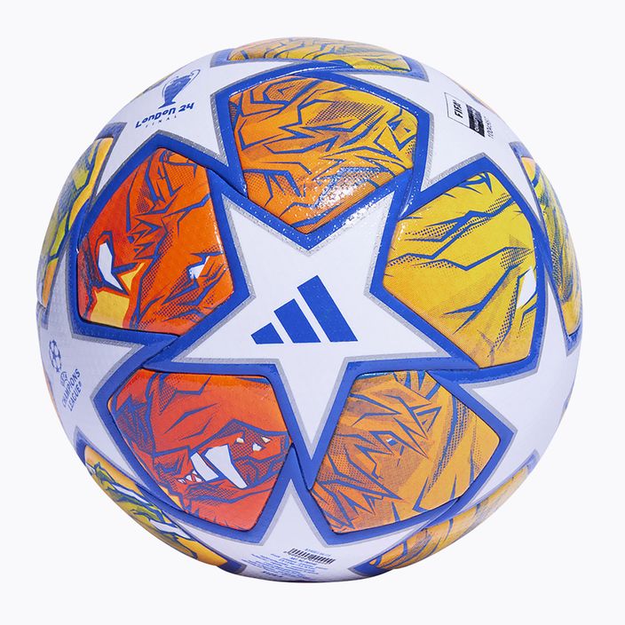 Piłka do piłki nożnej adidas UCL Pro 23/24 white/glow blue/flash orange rozmiar 5 2