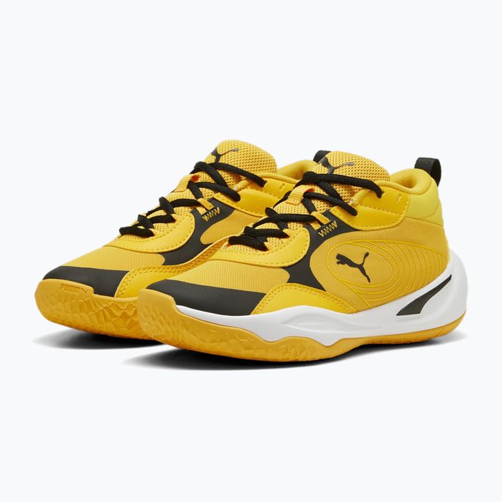 Buty do koszykówki dziecięce PUMA Playmaker Pro JR yellow sizzle/puma blackl