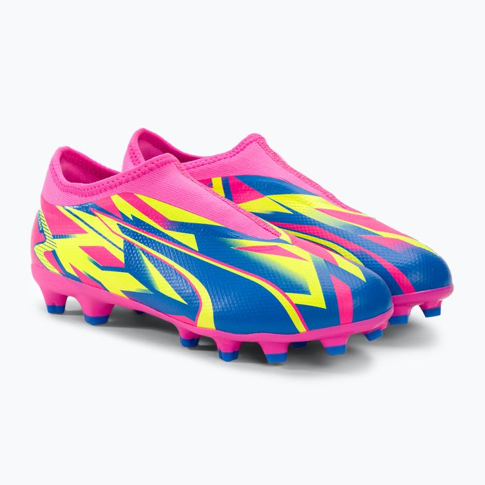 Buty piłkarskie dziecięce PUMA Ultra Match LL Energy FG/AG luminous pink/ultra blue/yellow alert 4