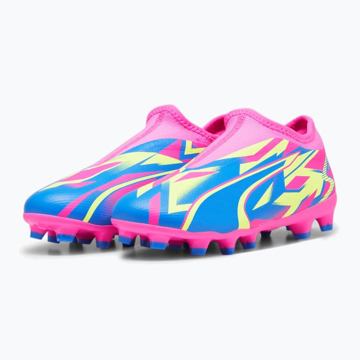 Buty piłkarskie dziecięce PUMA Ultra Match LL Energy FG/AG luminous pink/ultra blue/yellow alert 13